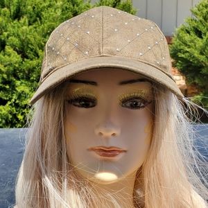 Studded Adjustable Womens Baseball Cap Hat